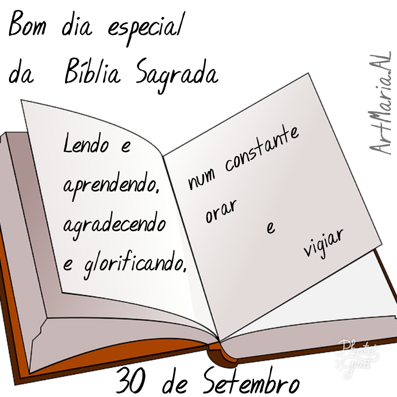 Bom dia especial da Bíblia Sagrada 30 de setembro | ArtMaria - Artes com  Carinho